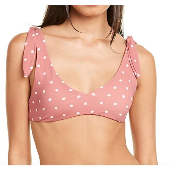 Eberjey Womens Dotty Noelle Bikini Top, M Rose, NWT - Picture 1 of 4